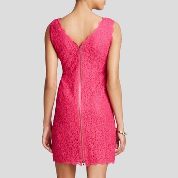 Adrianna Papell Pink Lace Mini Dress - Picture 5 of 8